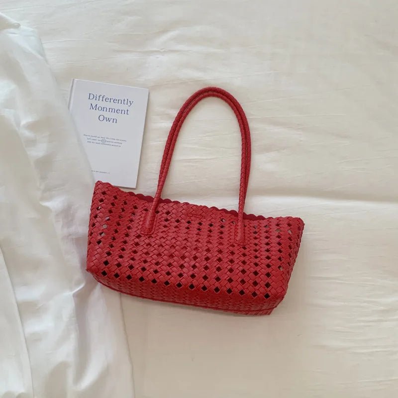 SOERA Stella Woven Shoulder Bag - Bag - SOERA-045315-RED-OS-55907 Red