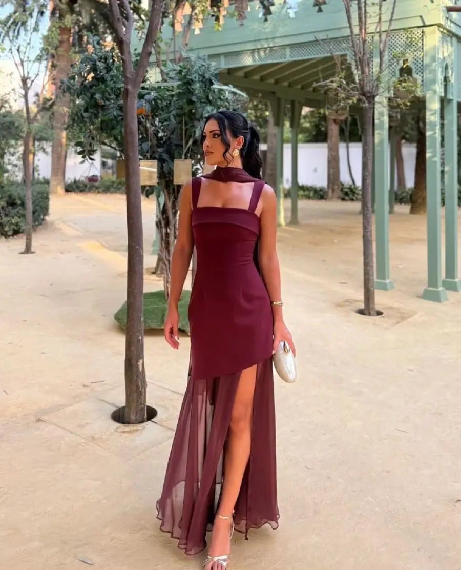 SOERA Astoria Strapless Bodice Maxi Dress - Dress - Burgundy S