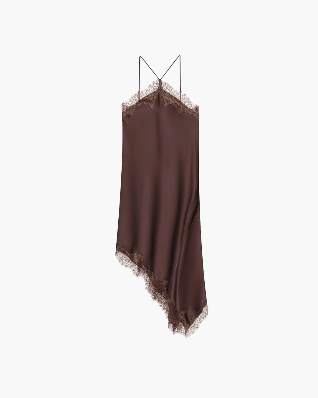 SOERA Celeste Off - Shoulder Lace Midi Dress - Dress - Brown S