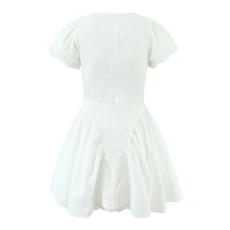 SOERA Beatrice Bow V-Neck Mini Dress - Dresses - Pink M