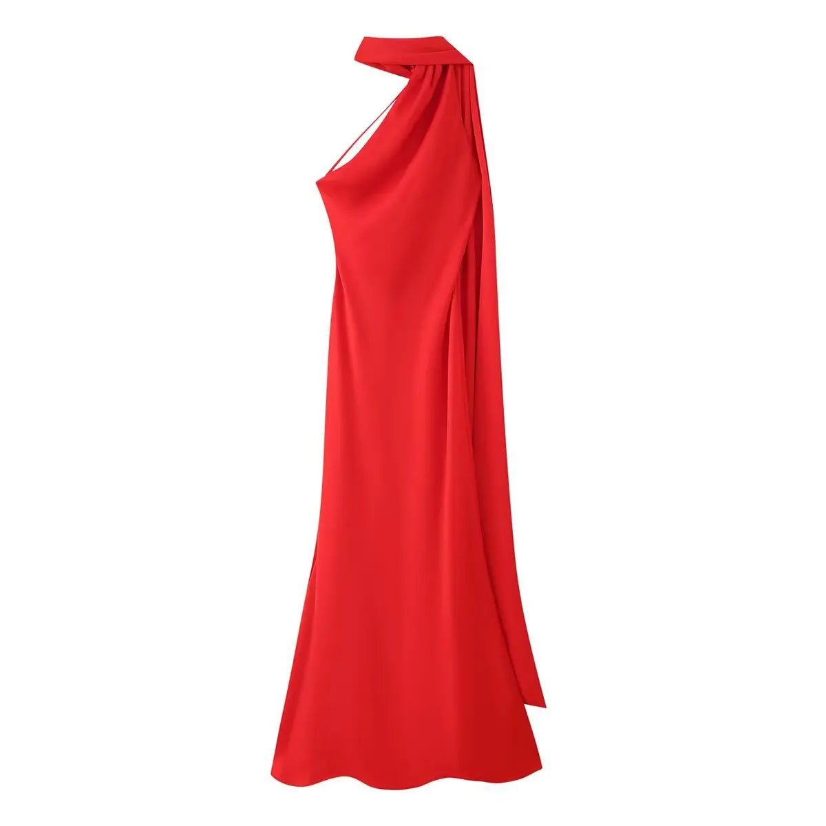 SOERA Beatrice Halter Backless Silk Satin Maxi Dress - Dresses - Yellow S