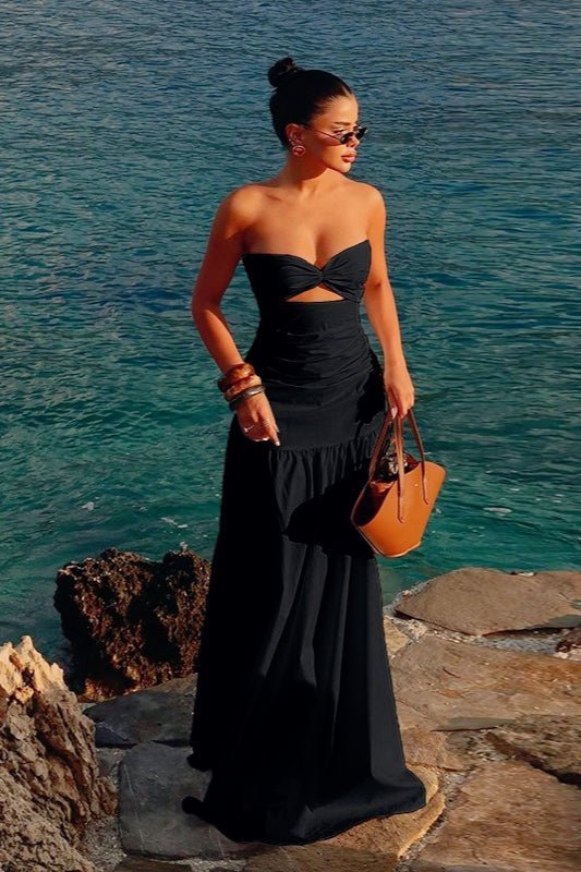 SOERA Camille Cut - Out Strapless Maxi Dress - Dresses - yq1774532669754935349 Black S