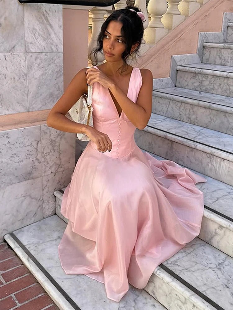 SOERA Candice Sleeveless V-Neck Midi Dress - Dresses - XS