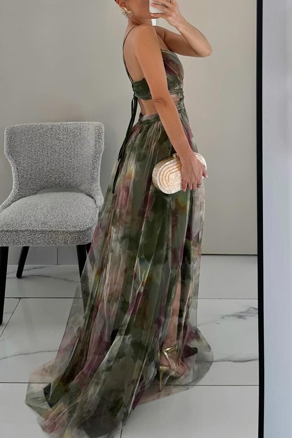 SOERA Dahlia Floral Tulle Maxi Dress - Dresses - Tp1776054847428824020 Green XXL