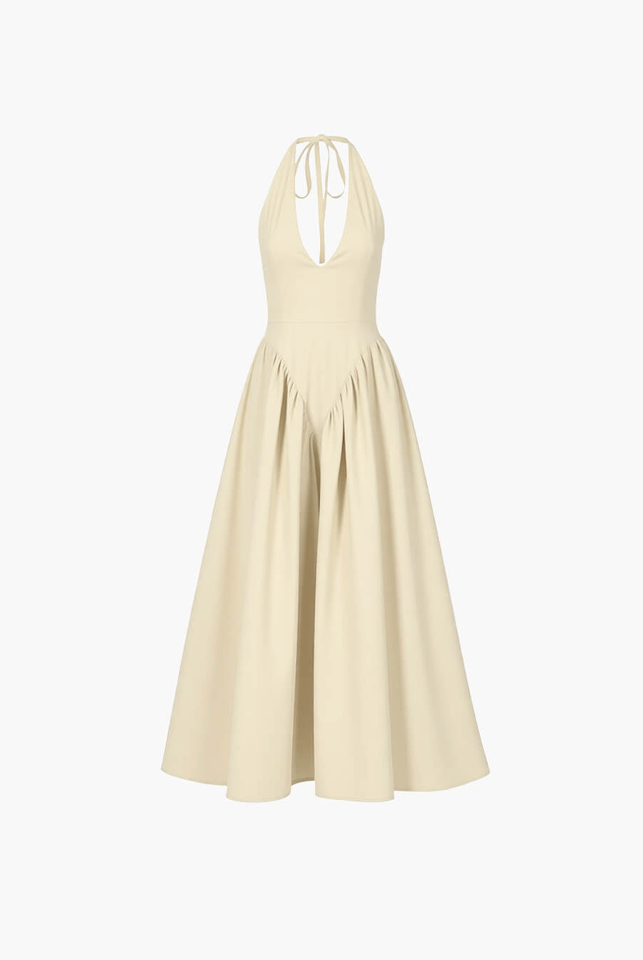 SOERA Kristy Deep Neck Maxi Dress - Dresses - 1005007292890333-;wL1771582051650020215 Beige M