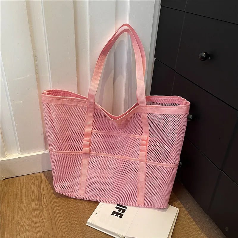 SOERA Beatrice Large Capacity Canvas Beach Tote - Handbags - Armygreen