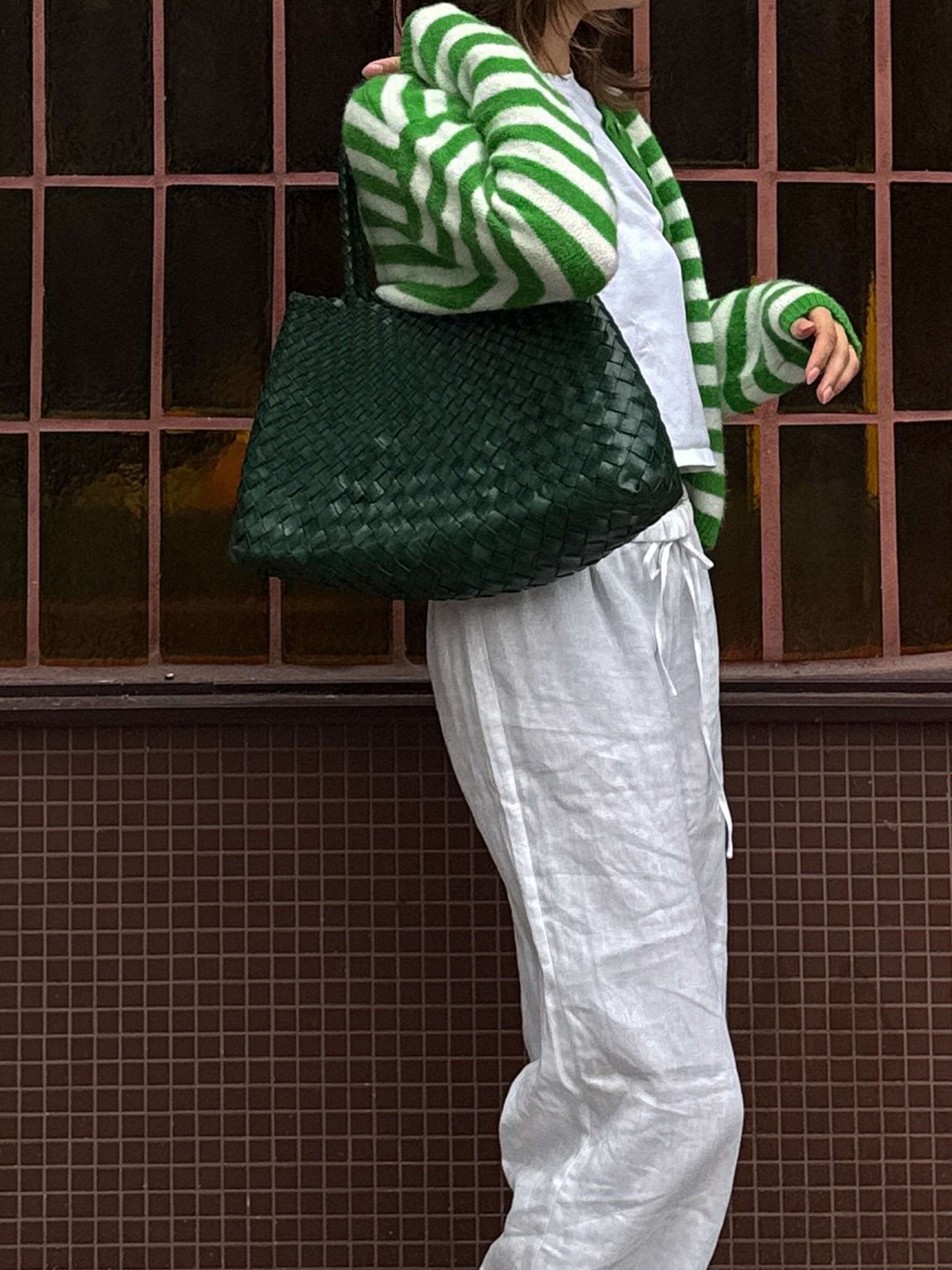 SOERA Marissa Vegan Leather Woven Bag Medium - Handbags - Pink Regular