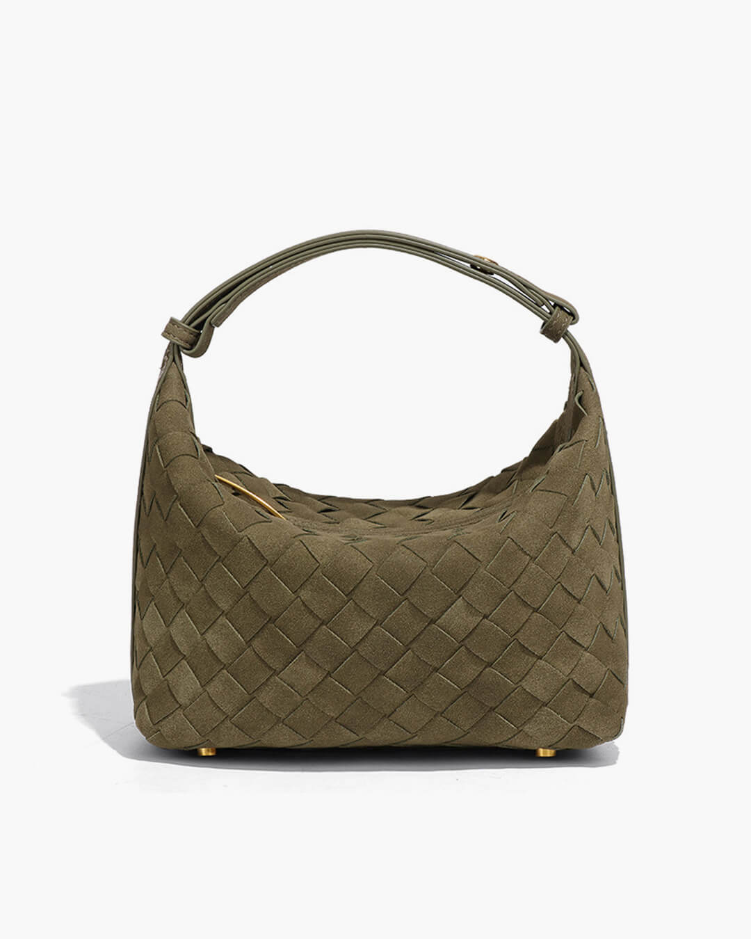SOERA Mica Woven Suede Leather Bag - Handbags - Soera-Mica-Mini-Woven-Suede-Bag-Handbag/Green Green Regular
