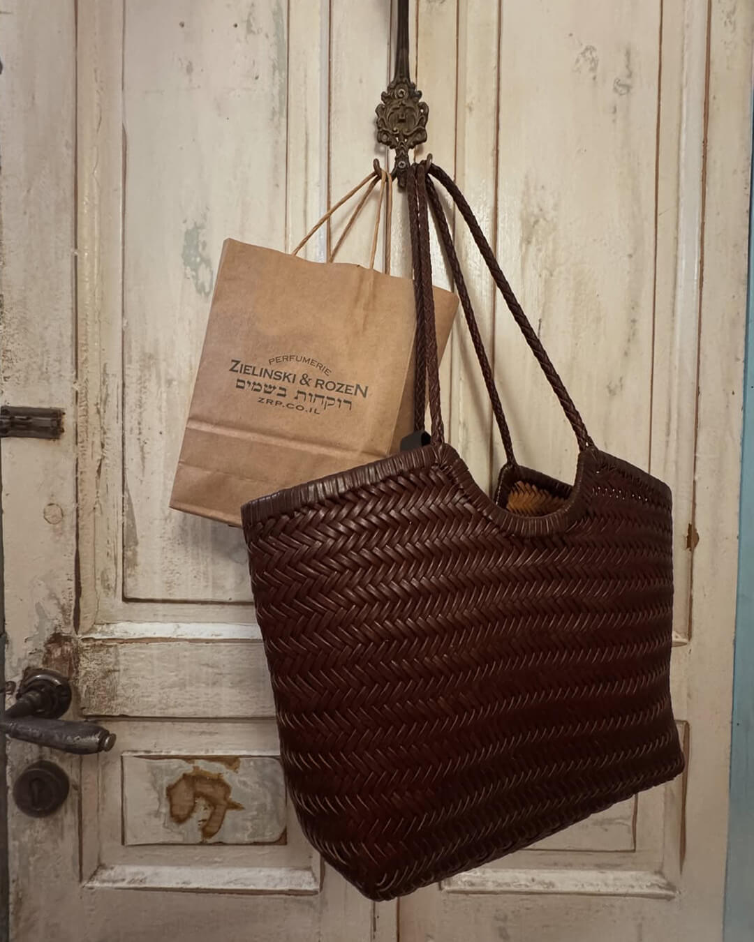 SOERA Rica Woven Faux Leather Bag - Handbags - Soera-Rica-Woven-Faux-Leather-Bag-Handbag/Dark-Brown Dark Brown Regular