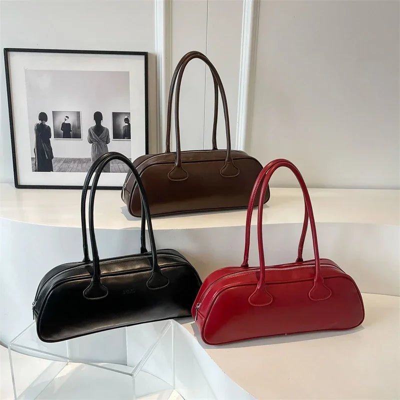 SOERA Sophia Long Handle Shoulder Bag - Handbags - Black