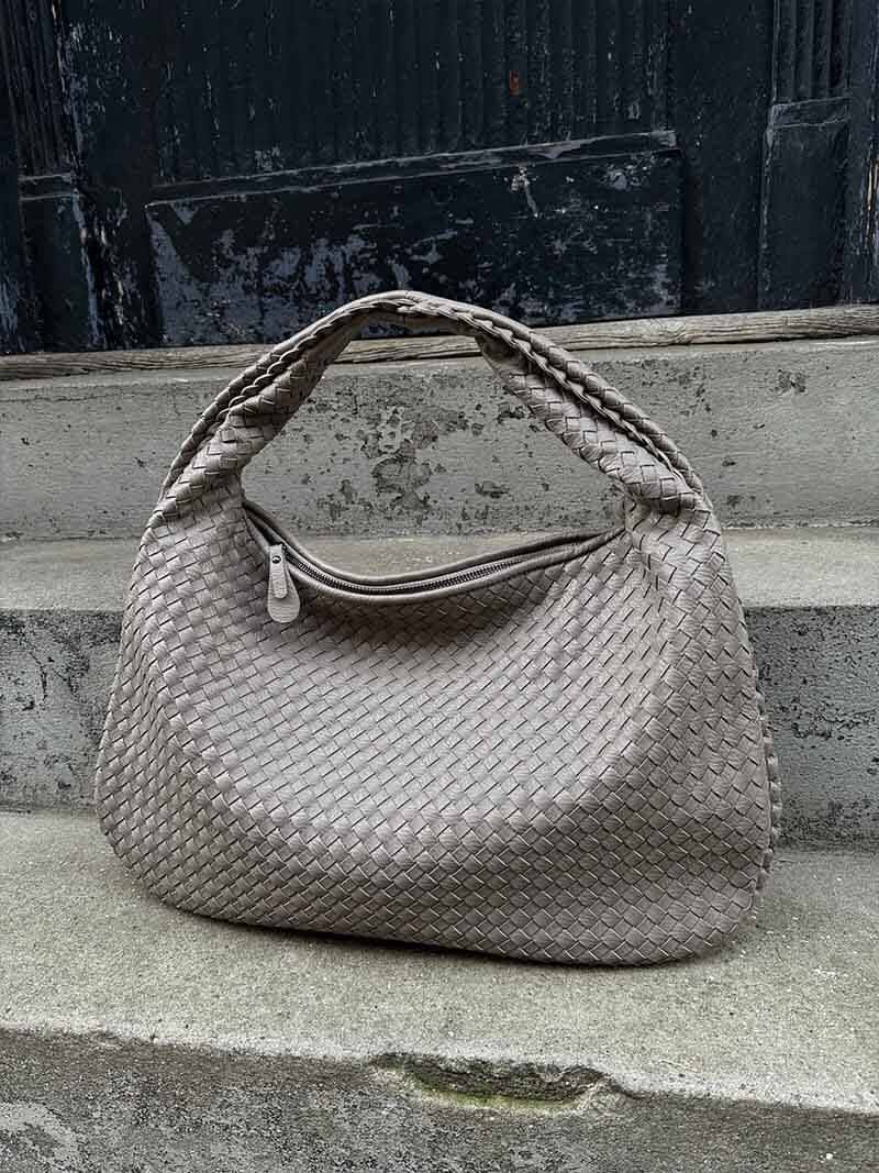 SOERA Woven bag XL - Handbags - DBAD2-QL367007 darkbrown