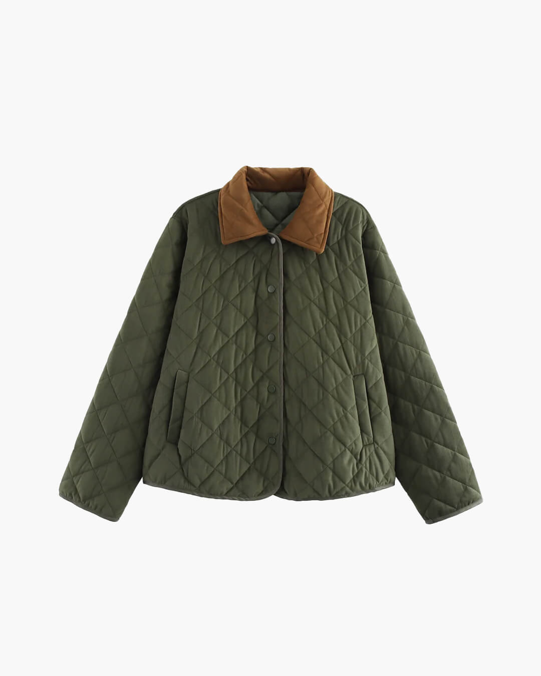 SOERA Alice Quilted Retro Jacket - Jackets - MI1760504685436207870 Green S