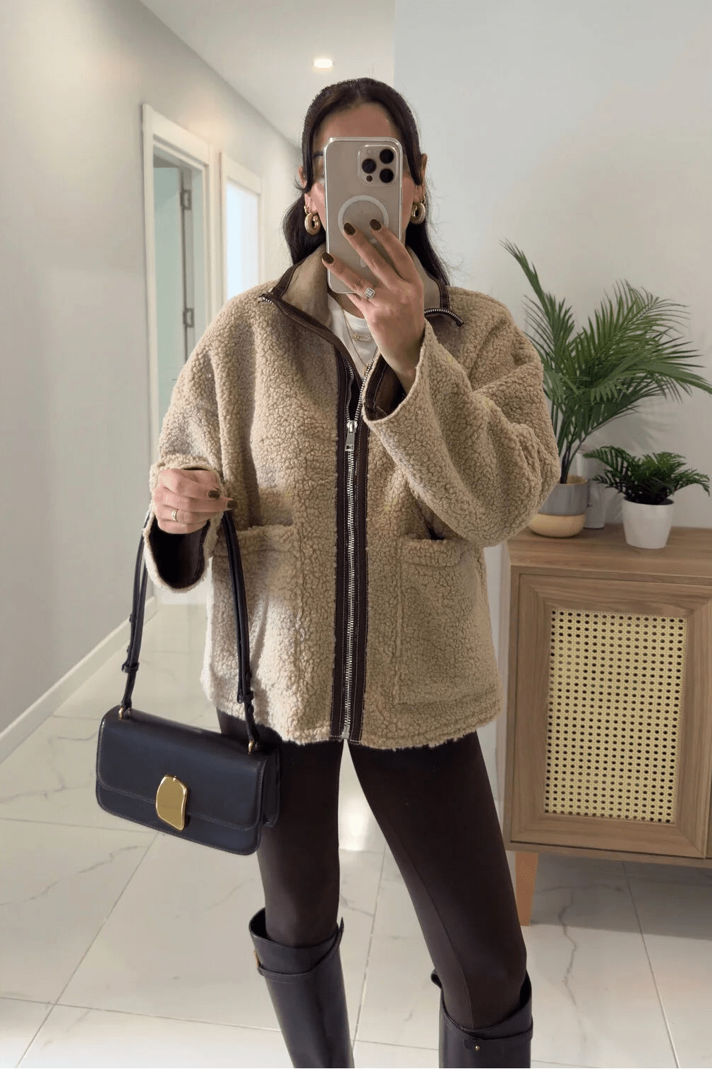 SOERA Carol Stand Collar Faux Fur Jacket - Jackets - 3256810101475923-;BS1763625122510752160 Brown XS