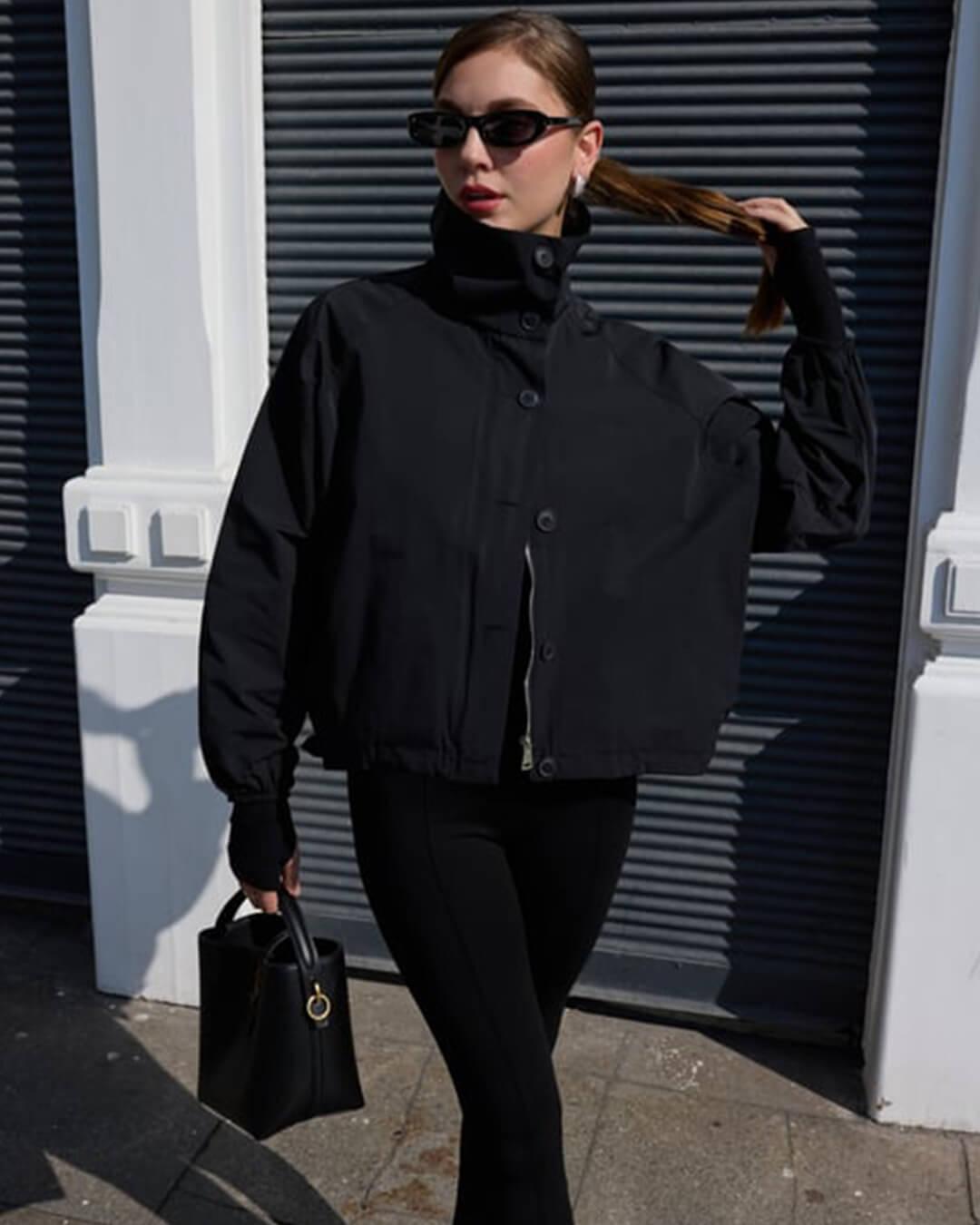 SOERA Clara High - Neck Bomber Jacket - Jackets - RK1765197968548826043 Red S