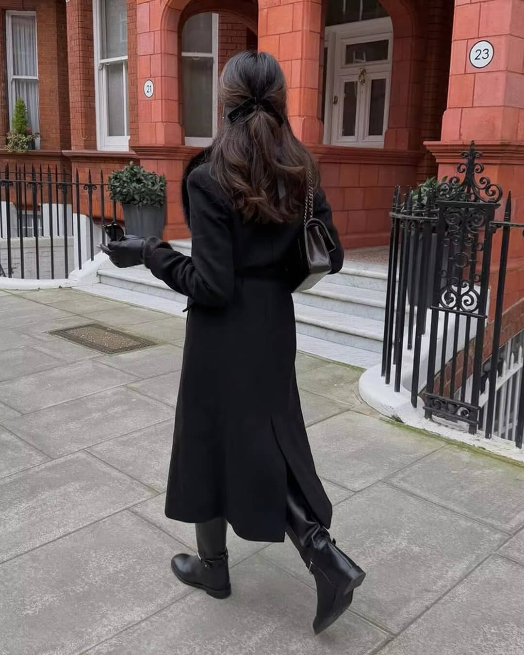 SOERA Faye Faux Fur Collar Maxi Coat - Jackets - 1005008156822535-;Ya1764102180811041618 Black M