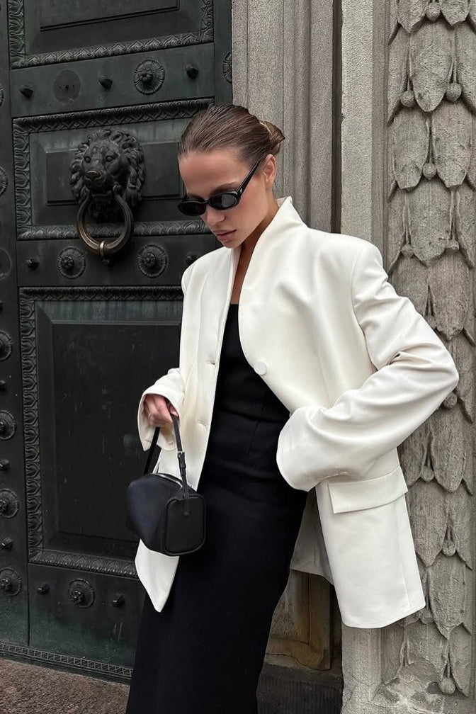 SOERA Roxie Stand Collar Blazer - Jackets - NX1770276357224037486 Black S