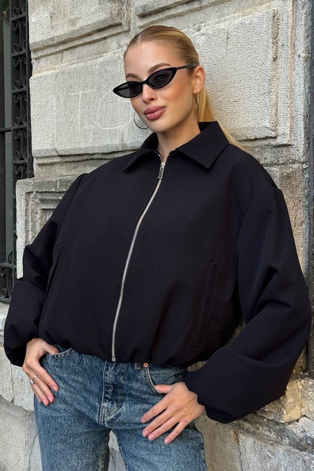 SOERA Seraphina Puffed Bomber Jacket - Jackets - 1005009867474745-;eS1774621553514786817 Black S