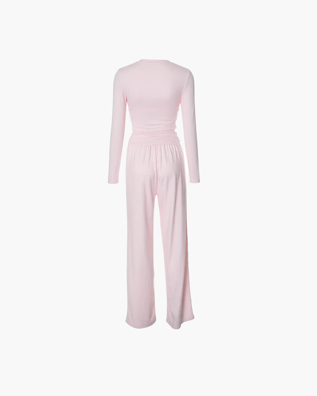 SOERA Meryll Long Sleeve Top and Wide Leg Trousers Set - Matching Sets - 1005007968374050-;jU1769414229222390235 Pink S