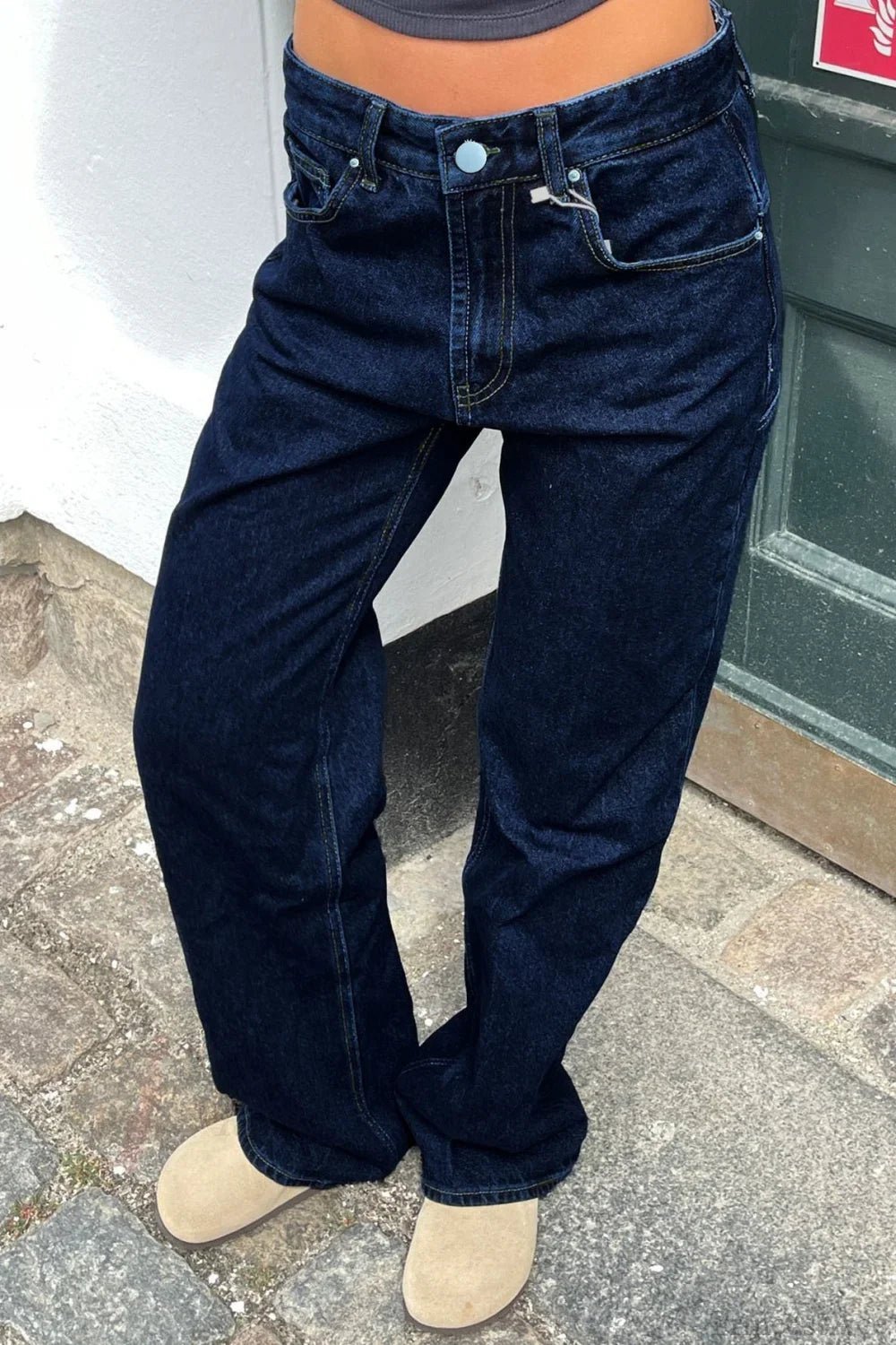 SOERA Charlize Star Patchwork Color-Block Jeans - Pants - Dark Blue S