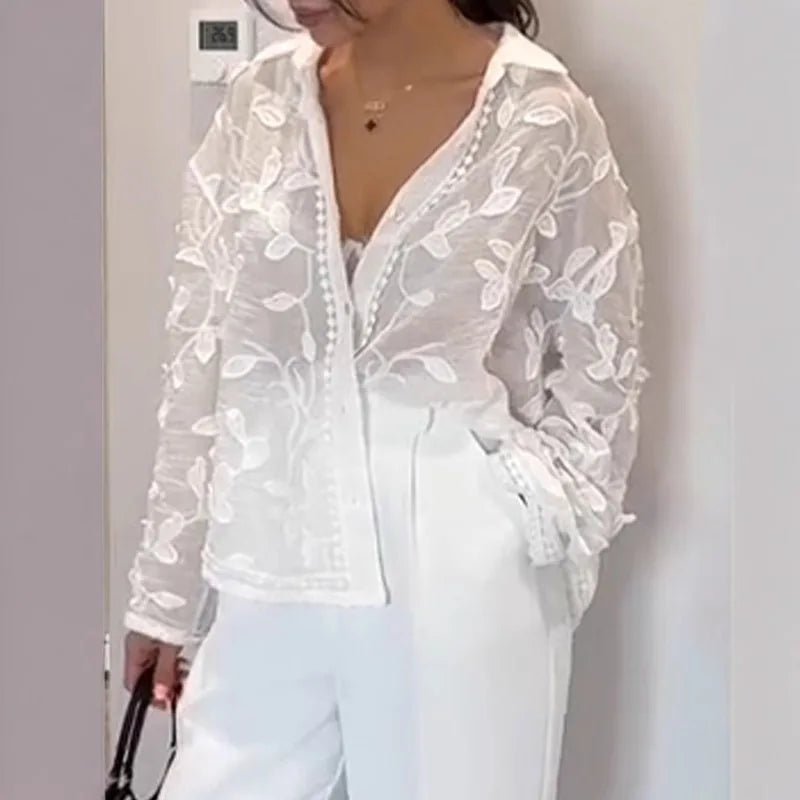 SOERA Tina Long Sleeve Embroidered Blouse - Shirts - 1005009548311091-;Zw1775670887781552834 M