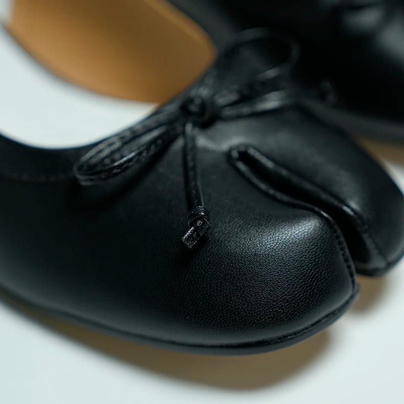 SOERA Beatrice Split-Toe Ballet Mary Jane Heels - Shoes - Black 35