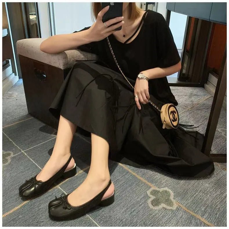 SOERA Beatrice Split-Toe Ballet Mary Jane Heels - Shoes - Black 35
