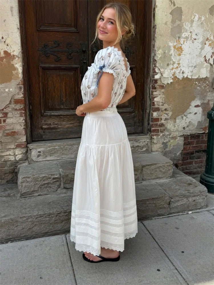 SOERA Blair High - Waist Lace Maxi Skirt - Skirt - White