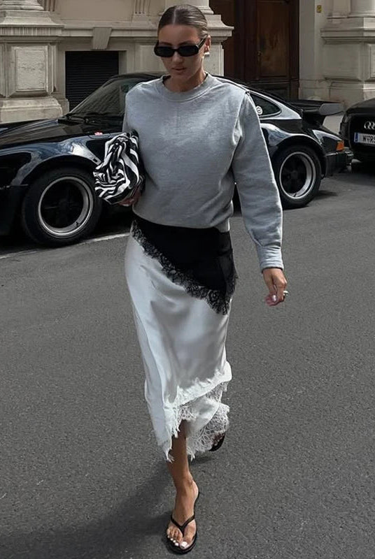 SOERA Leslie Asymmetric Midi Skirt - Skirts - 1005010028276612-;xk1771839651349658996 M