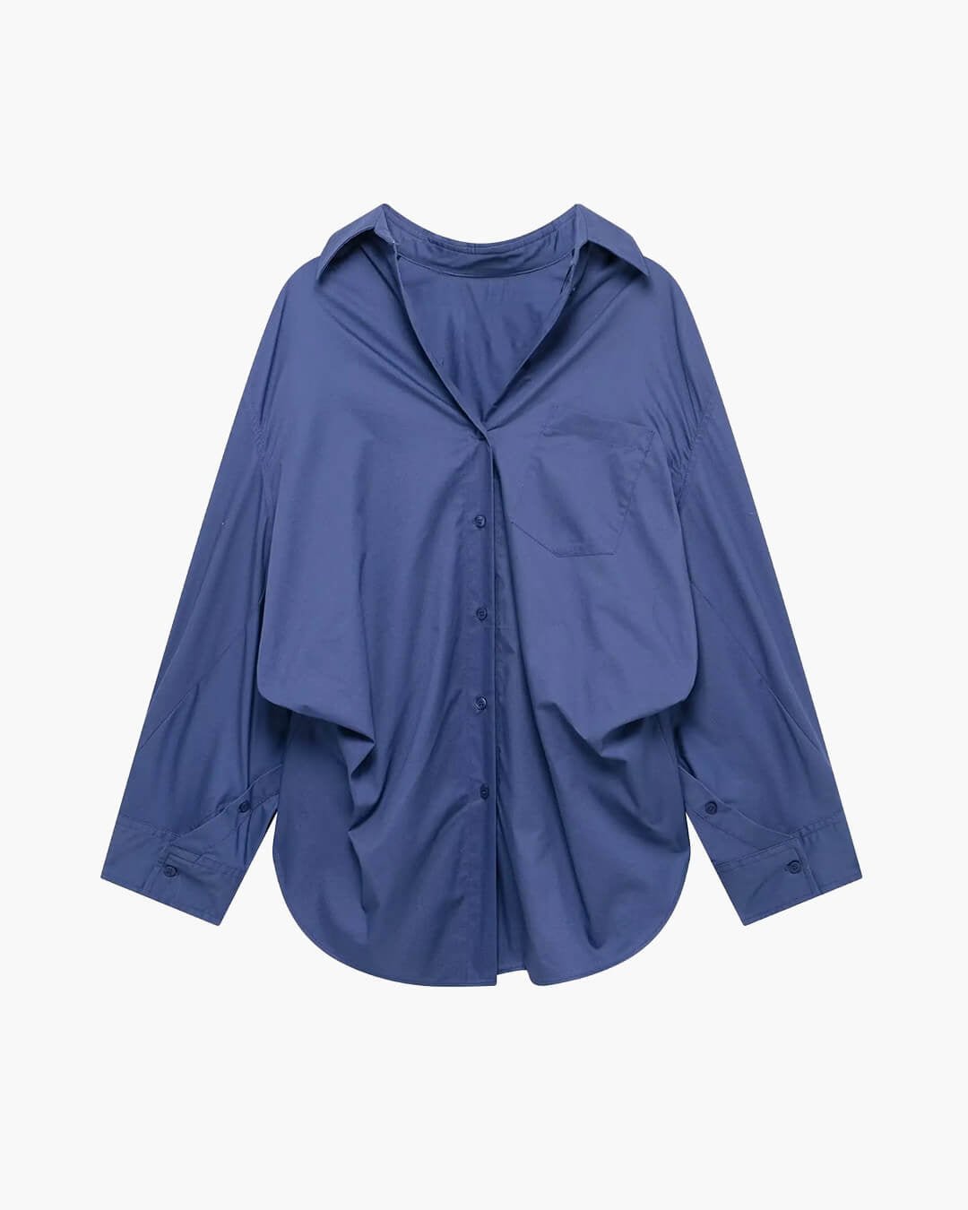 SOERA Gaile Bat Sleeve Striped Shirts - Tops - sp1774532669748332941 Dark Blue Plain XS