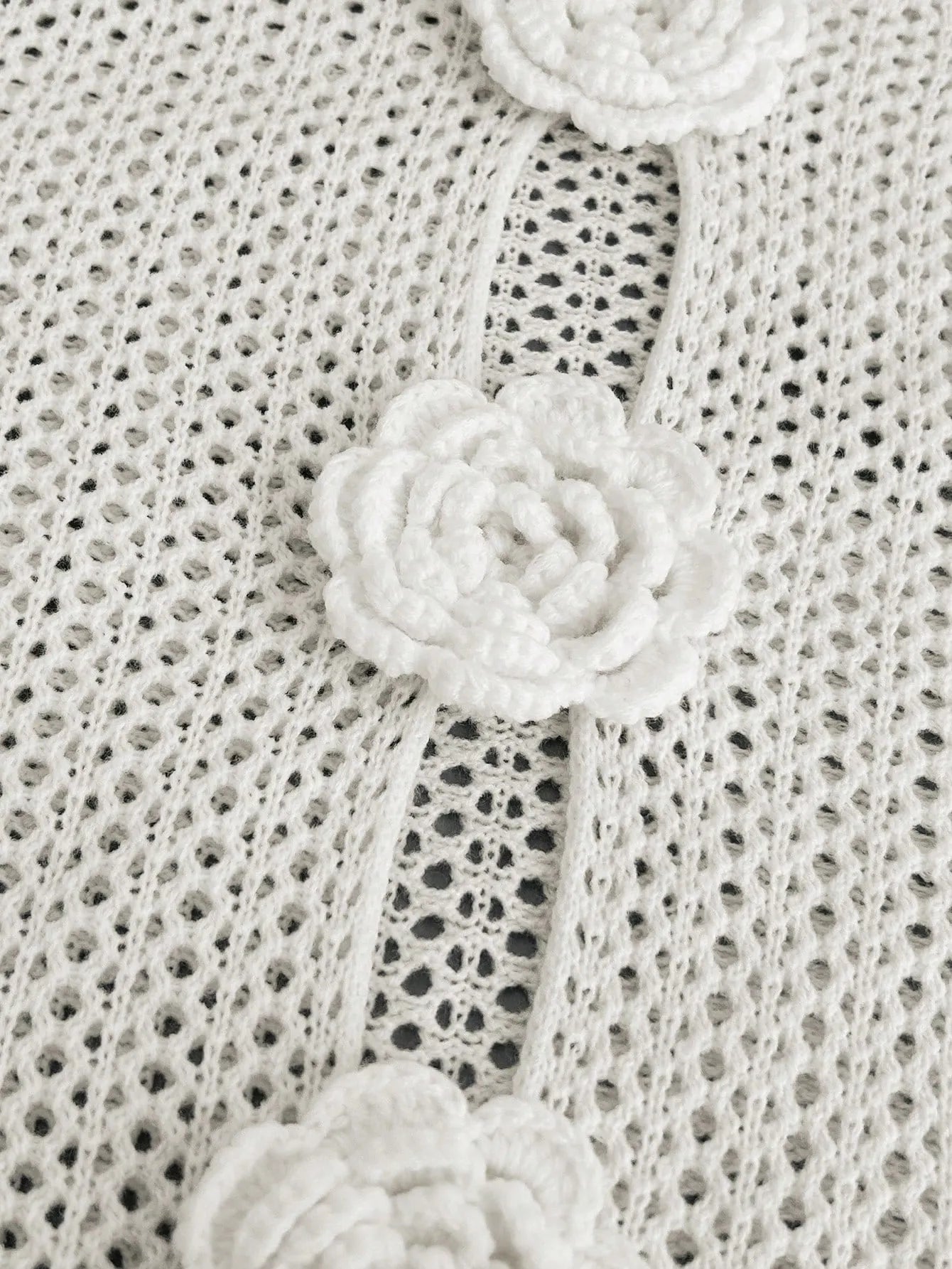 SOERA Marley Flower Crochet Cover - Up - Tops - UG1774929987190100227 White L