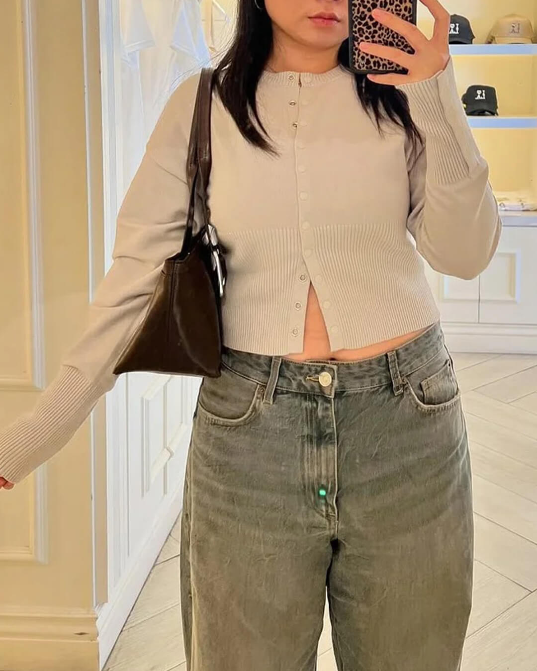 SOERA Shelly Snap Button Knit Cardigan - Tops - 1005008470676796-;eZ1761640573848916780 Beige S