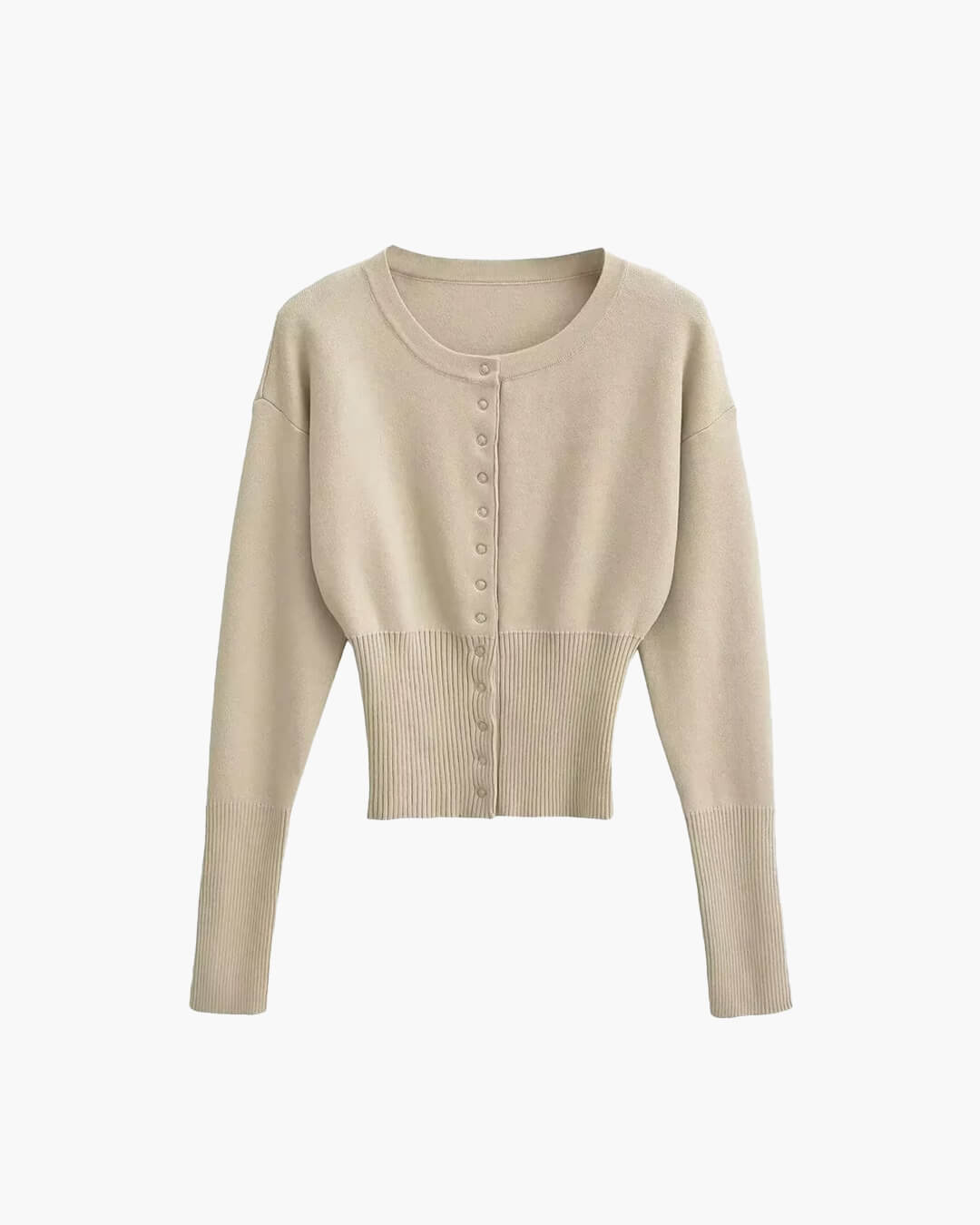 SOERA Shelly Snap Button Knit Cardigan - Tops - 1005008470676796-;oO1761640573849764747 Creme M