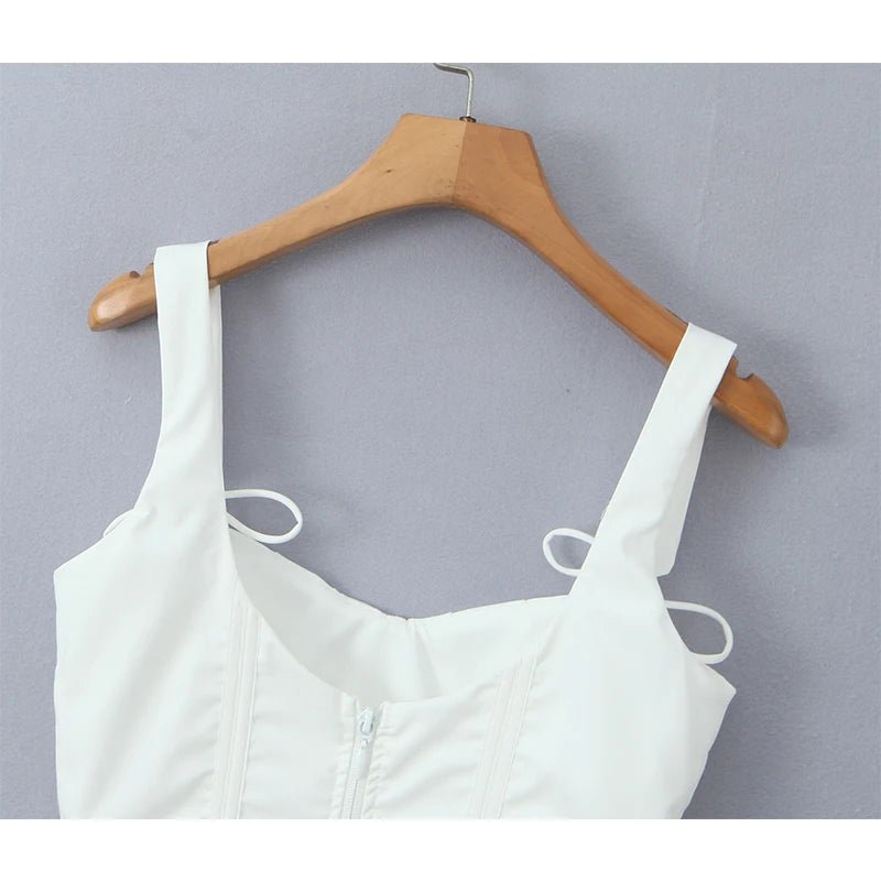 SOERA Karley Ruffled Hem Corset Top - Women’s Tops - 1005007082265843-;Cw1771494652190828072 L