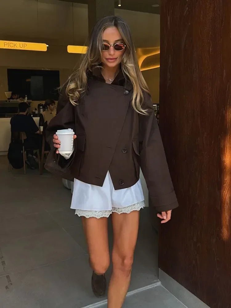 Soera Beatrice Cropped Trench Coat 