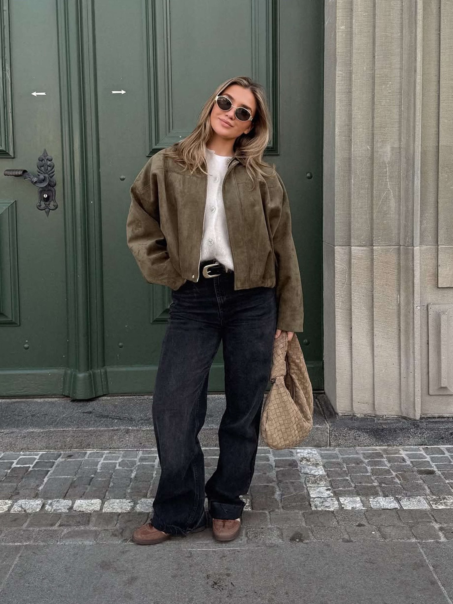 Soera Katherine Suede Bomber Jacket 