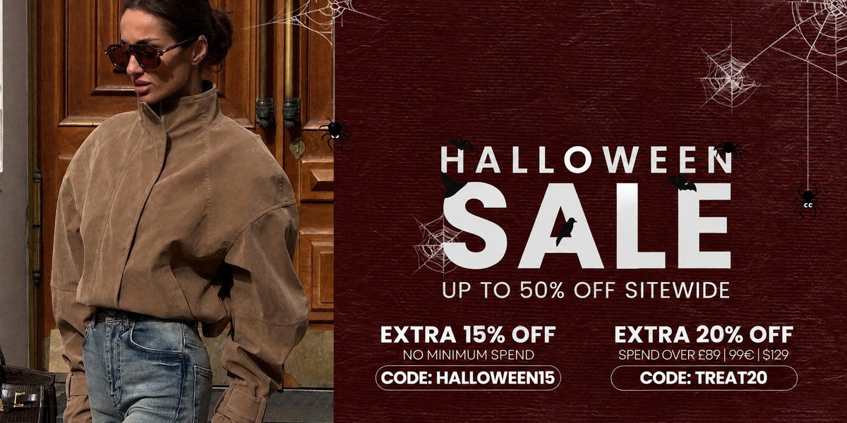 Wyprzedaż na Halloween: do 50% taniej, dodatkowe 15% z kodem HALLOWEEN15, dodatkowe 20% powyżej 99EUR z kodem TREAT20