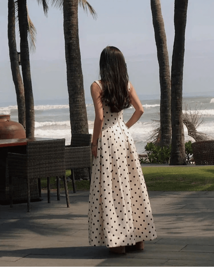 SOERA Jasmine Polka Dot Midi Dress - Dress - SOERA-054083-WHI-M-42915 M