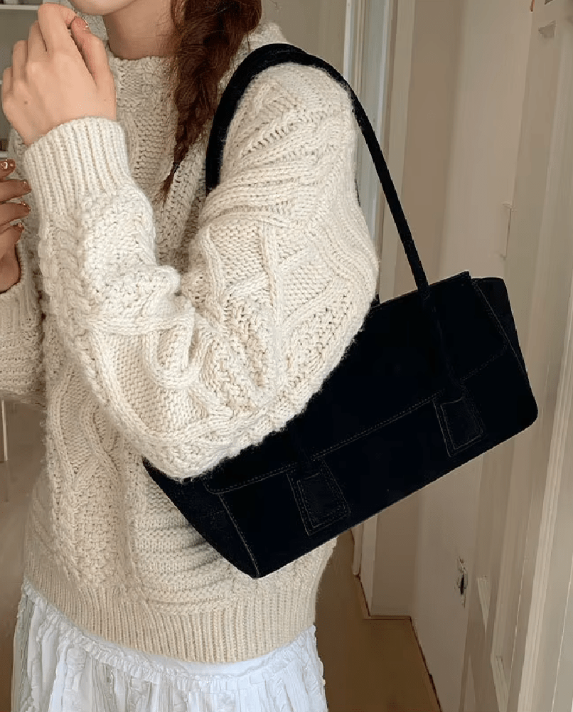 SOERA Nicole Vintage Suede Crossbody Bag - Bag - SOERA-595523-BLA-OS-19395 Black