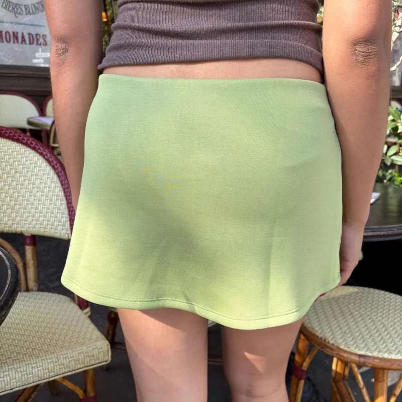 SOERA Carmen Low - Waist Bodycon Mini Skort - Bottoms -  Green S