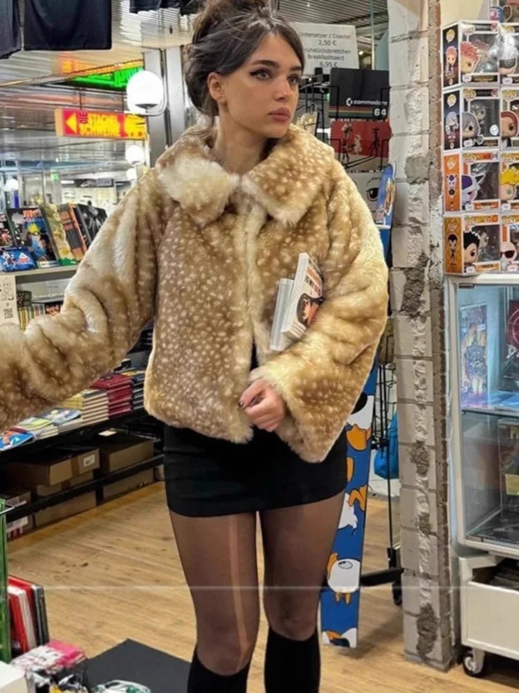 SOERA Carla Faux Fur Statement Bambi Coat - Coat - SOERA-687107-DEE-S-51235 S