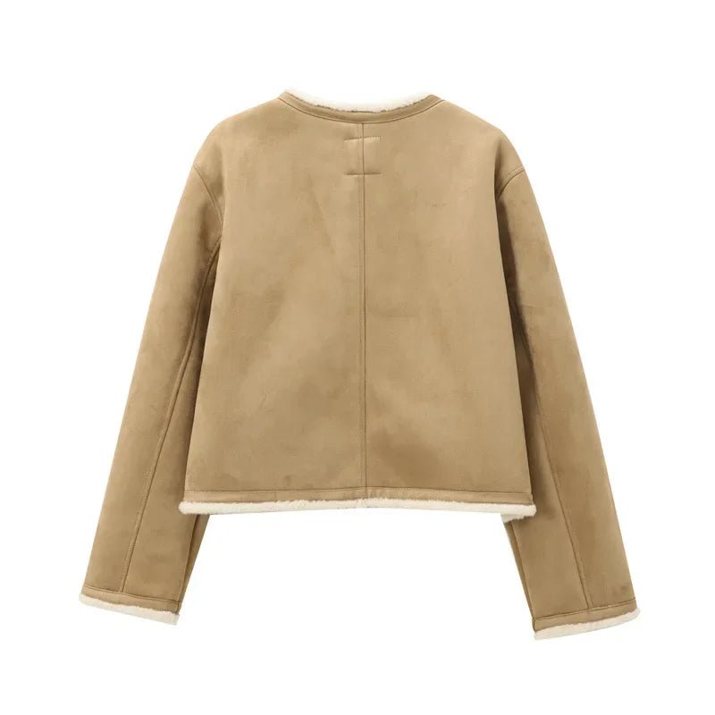 SOERA Aralyn Faux Fur Suede Coat - Coats & Jackets - 1005009972956325-;hV1764887228032067299 Beige XS