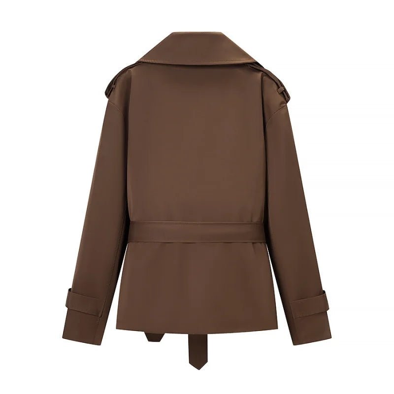 SOERA Beatrice Cropped Trench Coat - Coats & Jackets - VF1760504685429305591 S