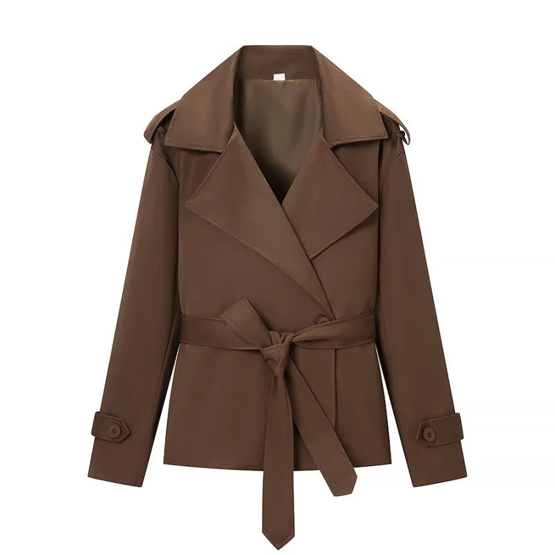 SOERA Beatrice Cropped Trench Coat - Coats & Jackets - VF1760504685429305591 S