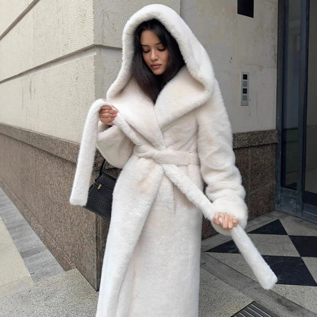 SOERA Chloe Hooded Long Coat - Coats & Jackets - 3256810008078456-;Oz1766554851680177907 White S