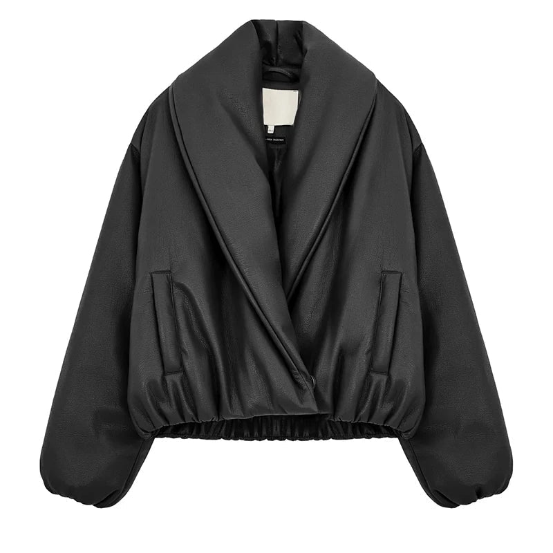 SOERA Lara Lapel Leather Jacket - Coats & Jackets - 3256809702498561-;Uz1767257410833738605 Burgundy M