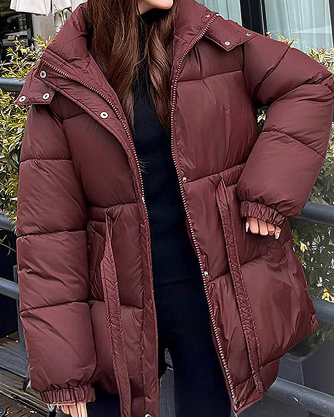 SOERA Lorna Lace Up Hooded Coat - Coats & Jackets -  Red S