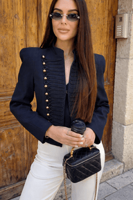 Nadya Stand Collar Napoleon Jacket