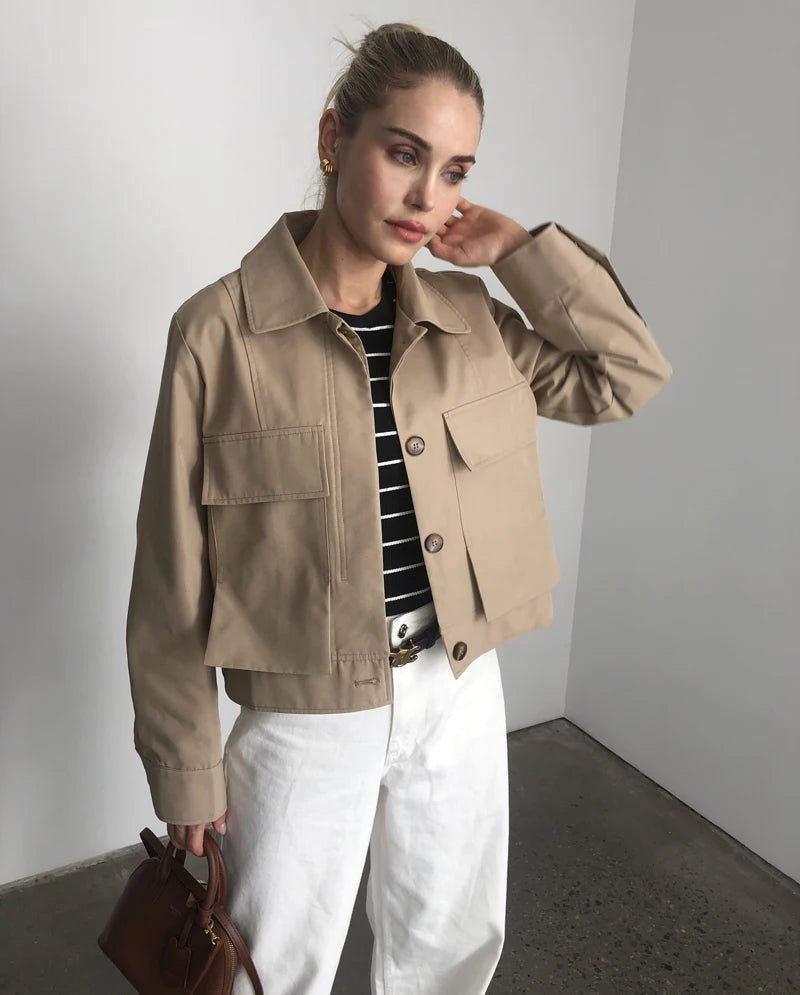 SOERA Sandra Flap Pockets Short Jacket - Coats & Jackets - 1005005893724471-;pl1774012027927121189 S