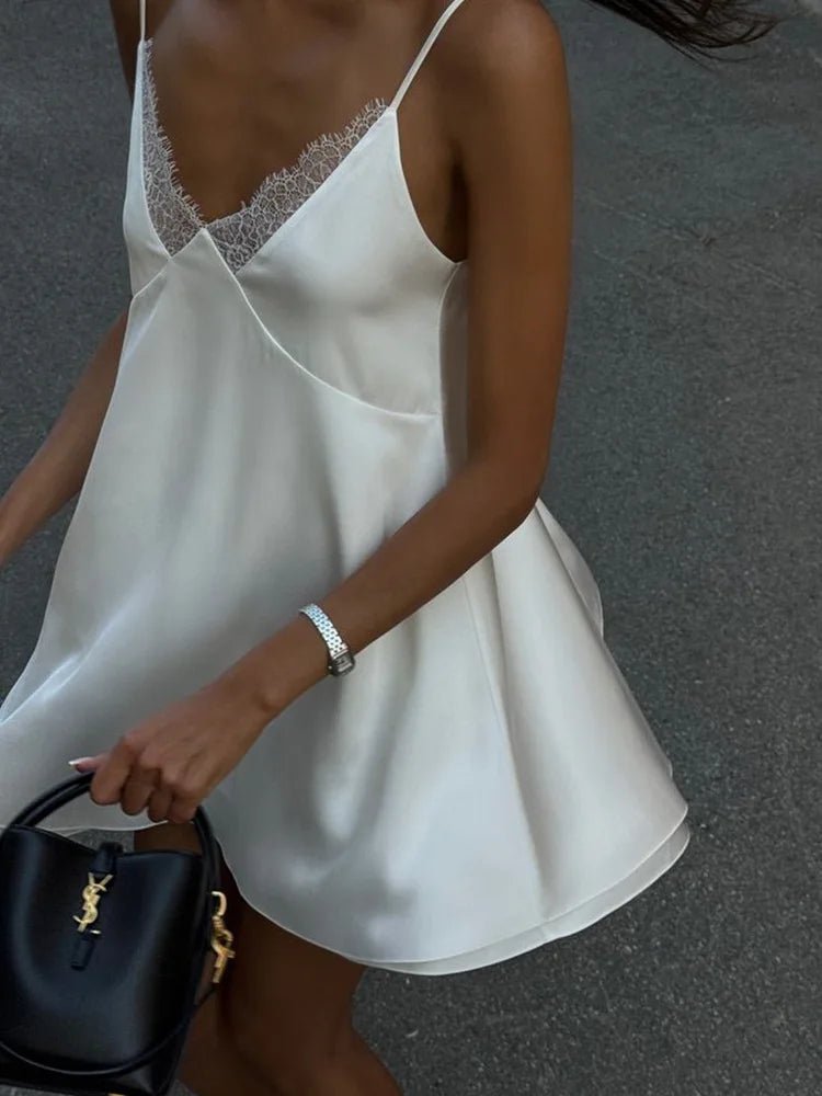 SOERA Jiselle V Neck Satin Mini Dress - Dresses - 1005009724316795-;cG1771345067690601319 L