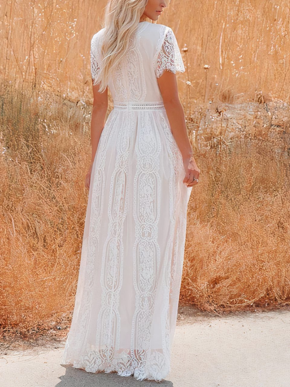 SOERA Tilda Bohemian Lace Maxi Dress - Dresses - 1005008548834137-;lc1776125353574816425 White M
